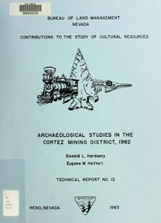 Cover of: Archaeological studies in the Cortez mining district, 1982