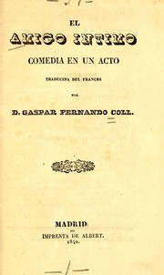 Cover of: El amigo íntimo: comedia en un acto