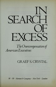 Cover of: In Search of Excess by Graef S. Crystal