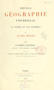 Cover of: Nouvelle géographie universelle: la terre et les hommes