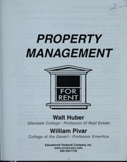 Cover of: Property management by Walter Roy Huber