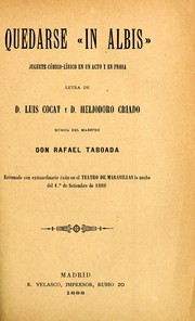 Cover of: Quedarse "in albis": juguete cómico-lírico en un acto y en prosa