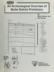 Cover of: An archeological overview of Butte District prehistory