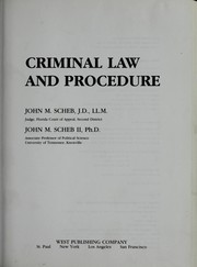 Cover of: Criminal law and procedure by Scheb, John M.