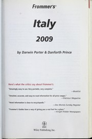 Cover of: Frommer's Italy 2009 by Darwin Porter