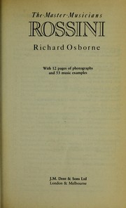 Cover of: Rossini | Osborne, Richard