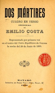 Cover of: Dos mártires: cuadro en verso