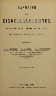 Cover of: Handbuch der Kinderkrankheiten