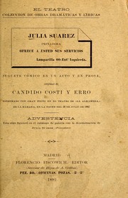 Cover of: Julia Suarez, peinadora, ofrece a usted sus servicios, Lamparilla, 00-Ent. Izquierda: juguete cómico en un acto y en prosa