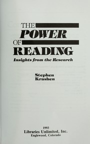 Cover of: The power of reading: insights from theresearch