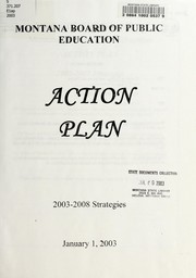Cover of: Montana Board of Public Education action plan: 2003-2008 strategies