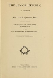 Cover of: The Junior republic by William R. George