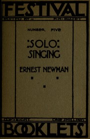 Cover of: Solo singing