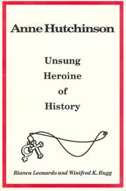 Cover of: Anne Hutchinson by Bianca A. Leonardo, Winnifred King Rugg