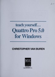Cover of: Quattro Pro 5.0 for Windows by Chris Van Buren