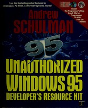Cover of: Unauthorized Windows 95: developer's resource kit