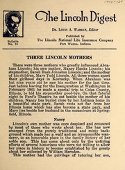 Cover of: Three Lincoln mothers