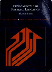 Cover of: Fundamentals of pretrial litigation by Roger S. Haydock
