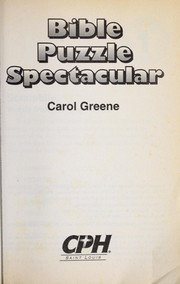 Cover of: Bible puzzle spectacular