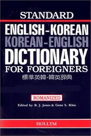 Cover of: Standand Eng-Korean & Korean-Eng Dict. For Foreign by B.J Jones