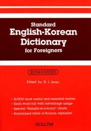 Cover of: Standard English-Korean dictionary for foreigners by edited by B.J. Jones.