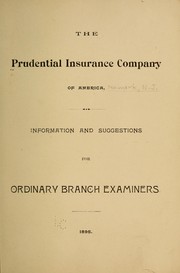Cover of: Information and suggestions for ordinary branch examiners
