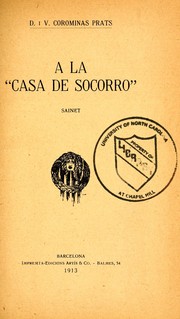 Cover of: A la "Casa de socorro": sainet