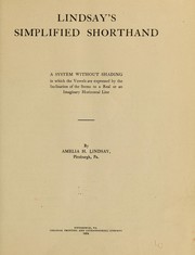 Cover of: Lindsay's simplified shorthand ...