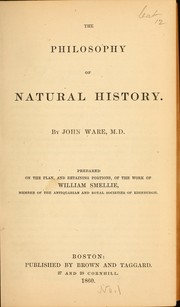 Cover of: The philosophy of natural history. by Smellie, William