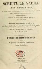 Cover of: Scripturae sacrae cursus completus -- plurimis annotantibus presbyteris ad decendas levitas -- ann. simul et ed. J.-P. Migne