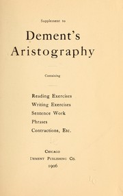 Cover of: Aristography