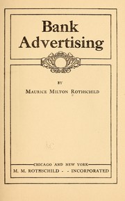 Bank advertising by Maurice Milton Rothschild