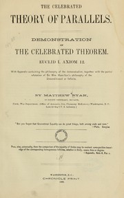 Cover of: The celebrated theory of parallels