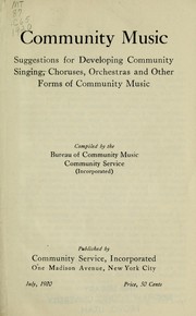 Cover of: Community music by Community Service, Inc