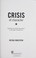 Cover of: Crisis of character