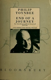 Cover of: End of a Journey: An Autobiographical Journal 1979-81