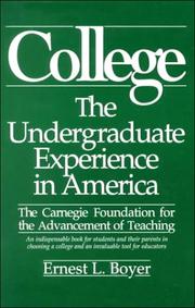 Cover of: College by Ernest L. Boyer
