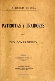 Cover of: Patriotas y traidores