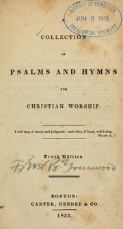 Cover of: A Collection of Psalms and hymns for Christian worship