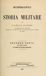 Cover of: Sommario di storia militare