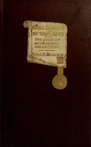 Cover of: Word shadows of the great: the lure of autograph collecting