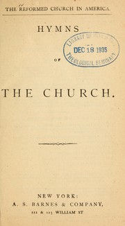 Cover of: Hymns of the church