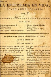 Cover of: La enterrada en vida: comedia en cinco actos