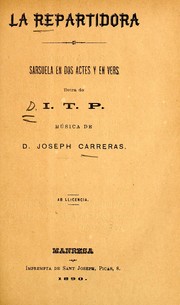 Cover of: La repartidora: sarsuela en dos actes y en vers