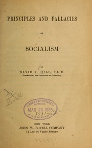 Cover of: Principles and fallacies of socialism