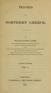Cover of: Travels in northern Greece.