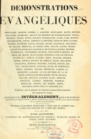 Cover of: Démonstrations évangéliques by J.-P Migne