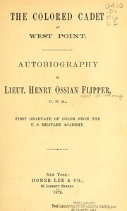 Cover of: The colored cadet at West Point by Henry Ossian Flipper