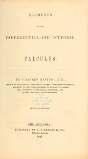 Cover of: Elements of the differential and integral calculus