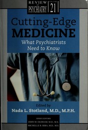 Cover of: Cutting-edge medicine by edited by Nada L. Stotland.